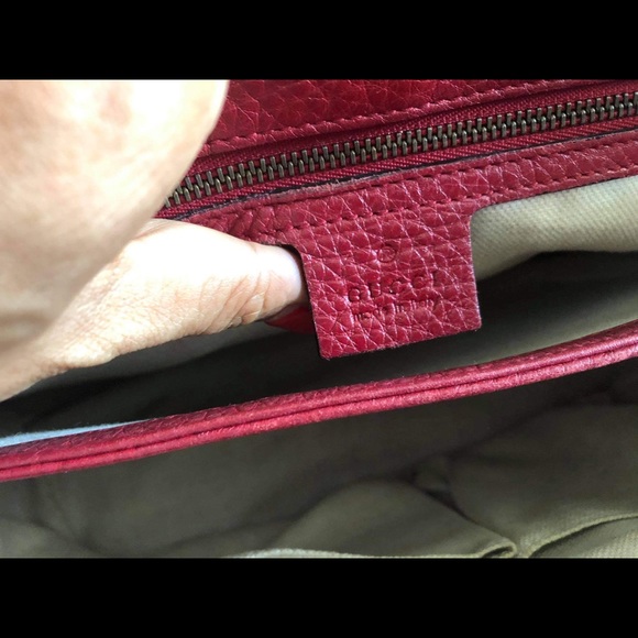 ❤️❤️SOLD❤️❤️Gucci GG marmont Borsa red leather shoulder bag - Picture 16 of 17